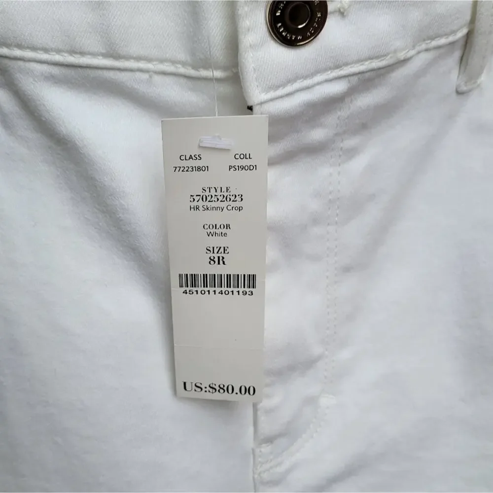 White House Black Market High-Rise Skinny Crop Jeans Size 8 - Picture 6 of 8